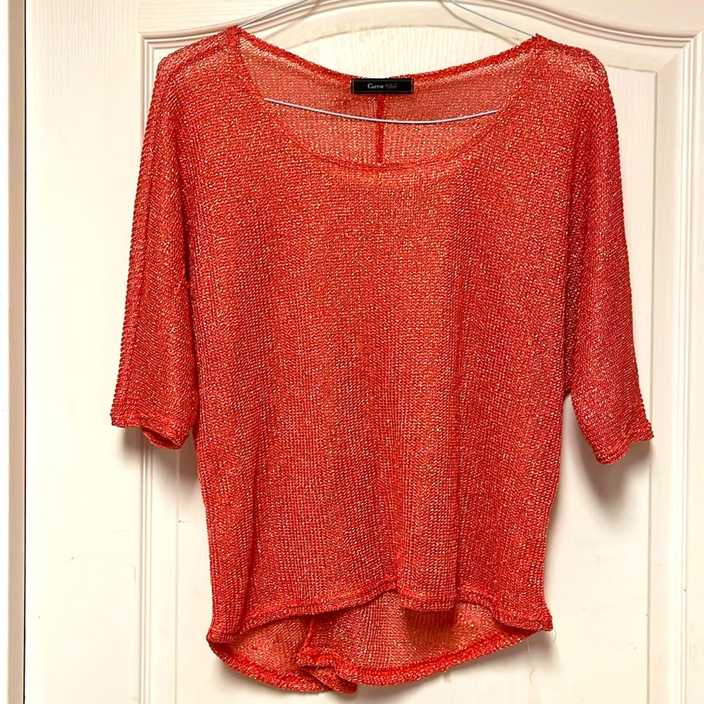 Cute, Sheer, Shiny Top!